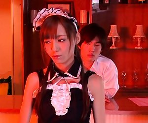 Japanese maid cocksucking in fantasy roleplay